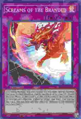 SCREAMS OF THE BRANDED MP22-EN103 1ST ED 2022 MEGA TIN YUGIOH (SUPER, NM)-image