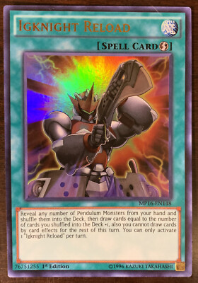 Igknight Reload MP16-EN148 YuGiOh! ULTRA RARE Mega Pack 2016 1st Ed Near Mint x1-image