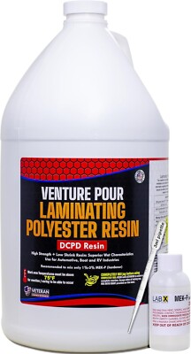 1 Gallon Premium Polyester Resin MEKP catalyst Low Viscosity Coating Fiberglass-image