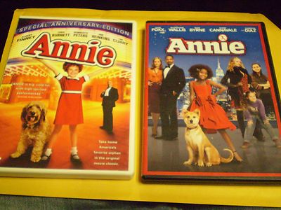(2) Annie Girls DVD Lot: Jamie Foxx  Cameron Diaz  Carol Burnett  Albert Finney-image