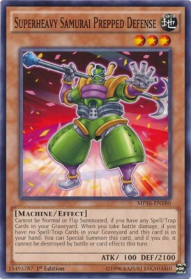 Superheavy Samurai Prepped Defense - MP16-EN180 - Common - 1st Edition x1 - Ligh-image
