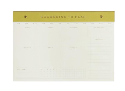 Weekly Agenda Postbound Notepad with Space for Affirmations and Intentions, 9...-image
