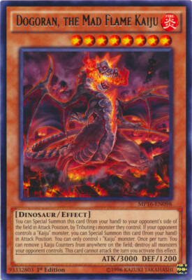Yugioh! MP Dogoran, the Mad Flame Kaiju - MP16-EN098 - Rare - 1st Edition Modera-image