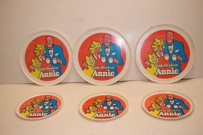 VINTAGE 1978 LITTLE ORPHAN ANNIE PLAY DISHES NEW YORK NEWS INC.-image