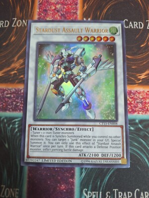 Yu-Gi-Oh! Stardust Assault Warrior CT15-EN008 Limited Ultra Rare Near Mint a1/-image