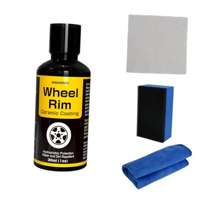 Wheel Rim Ceramic Coating 30ml，Hydrophobic Protection Gloss Finish Water and -image