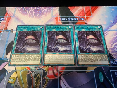 Yu-Gi-Oh! Sea Stealth II LED9-EN021 1st Edition Rare English NM Playset x3-image