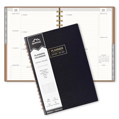 Planner 2025, Weekly & Monthly Planner runs from Jan. 2025 - Dec. 2025, Daily...-image