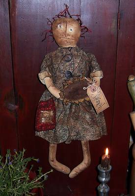 Primitive Raggedy Ann Grungy Annie Doll Paper Pattern #597-image