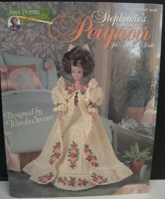 ANNIE POTTER PRESENTS STEPHANIE'S CROCHET  PEIGNOIR FOR FASHION DOLLS  BY SPEARS-image