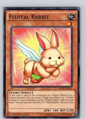Yu-Gi-Oh TCG Fluffal Rabbit MP15-EN143 1st Edition Common Card NM-image