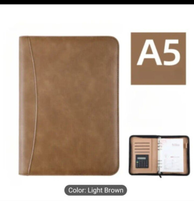 A5 Binder 6 Ring Binder Notebook - Refillable with builtin calculator -image