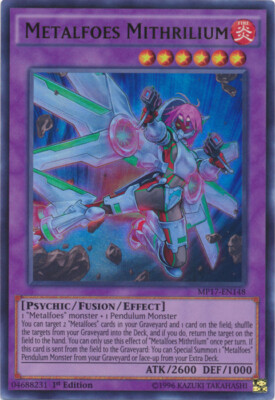 Yugioh! Metalfoes Mithrilium - MP17-EN148 - Ultra Rare - 1st Edition Lightly Pla-image