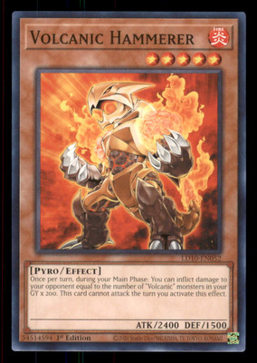 Yugioh Volcanic Hammerer #LD10-EN052 Legendary Duelists: Soulburning Volcano LP-image