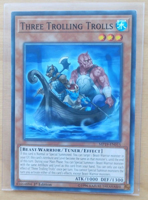 Yu-Gi-Oh! Three Trolling Trolls MP19-EN019 2019 Gold Sarcophagus Tin Mega Pack-image