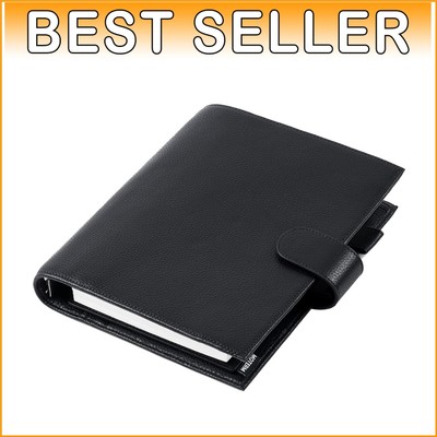 Elegant A5 Luxe Rings Planner - Leather Binder with Multiple Compartments-image