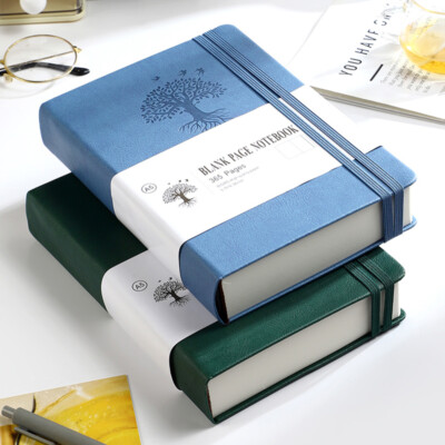 730 Pages Hard Cover Journal A5 Thick Notebook 80GSM Blank Paper Diary Planner-image