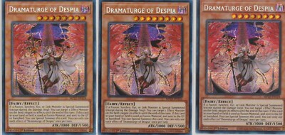 Yu-Gi-Oh! 3X Dramaturge of Despia MP22 Prismatic Secret Rare 1st Ed English-image