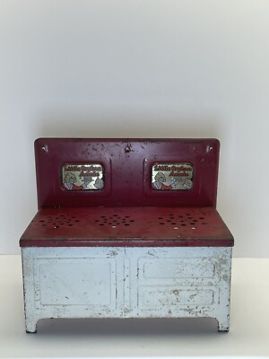 VINTAGE 1930's LITTLE ORPHAN ANNIE 3 BURNER METAL NON-ELECTRIC PLAY STOVE/OVEN -image