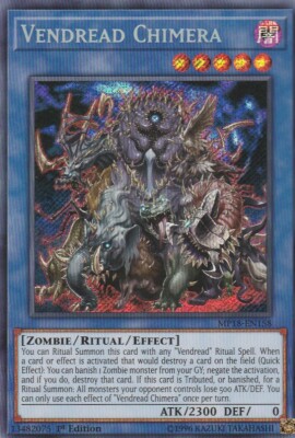 YUGIOH HOLO CARD VENDREAD CHIMERA MP18-EN158 1ST EDITION-image