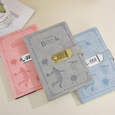 Thick PU Leather Lock Journal A5 Notebook Lined Paper Writing Diary 400 Pages-image