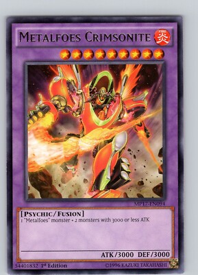Yu-Gi-Oh TCG Metalfoes Crimsonite MP17-EN094 1st Edition Regular Rare Card NM-image