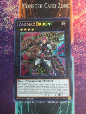 Yu-Gi-Oh! Zoodiac Drident MP17-EN208 1st Edition Secret Rare NM -image