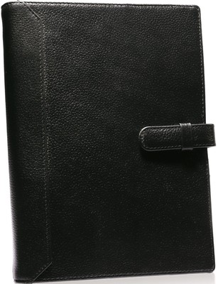 BLUE SINCERE System Notebook A5 Size Genuine Leather 6 Holes Ring Notebook Cover-image