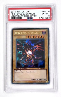 YuGiOh Red Eyes Black Dragon LC01-EN006 Legendary Collection PSA 6-image