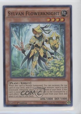 2014 Yu-Gi-Oh! Mega-Tins Mega Pack 1st Edition Sylvan Flowerknight 0ms5-image