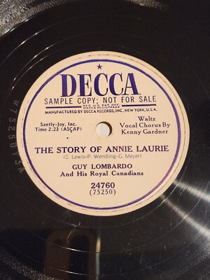 GUY LOMBARDO The Story Of Annie Laurie/My Bolero 10