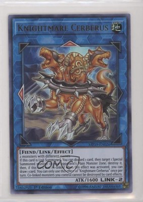 Knightmare Cerberus 1st Ed. YuGiOh Gold Sarcophagus Tin Mega Pack 0gs5-image