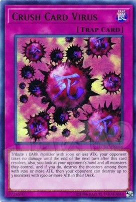 Yugioh Crush Card Virus (Version 1) - Ultra Rare NM - Free Holographic Card-image