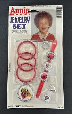Orphan Annie Jewelry Set 8 Piece Brand New 1981 Gordy International-image