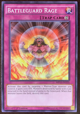 Battleguard Rage MP15-EN110 YuGiOh! Trap COMMON Mega Pack 2015 1st Edition NM x1-image