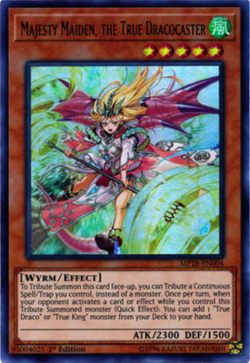 Yu-Gi-Oh Card - MP18-EN004 - MAJESTY MAIDEN, THE TRUE DRACOCASTER (ultra) NM/M-image