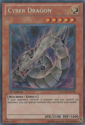 Near Mint x 1 Cyber Dragon - LCGX-EN176 - Secret Rare - 1st Edition LCGX Legenda-image