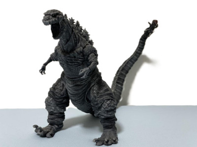 S.H.Monsterarts Shin Godzilla 2016 ORTHOchromatic Ver. action figure Bandai Used-image
