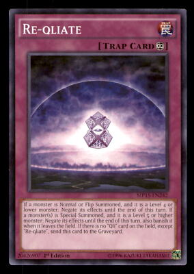 Yugioh Re-qliate #MP15-EN242 2015 Mega-Tins Mega Pack LP-image