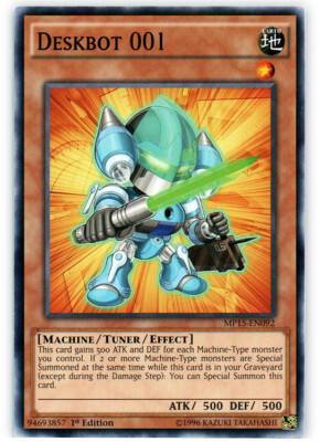 Yugioh! LP Deskbot 001 - MP15-EN092 - Common - 1st Edition Lightly Played, Engli-image