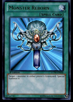 Yu-Gi-Oh TCG #LCYW-EN058 Monster Reborn 1st Edition Ultra Rare LP-image