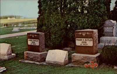 Ohio Greenville Graves  Annie Oakley & husband Frank E Butler ~ postcard sku571-image