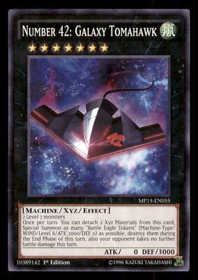 Yugioh Number 42: Galaxy Tomahawk #MP15-EN055 2015 Mega-Tins Mega Pack LP-image