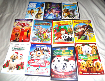 11 Disney Movie DVD LOT  Annie Curious George Chipmunks Santa Paws & Buddies-image