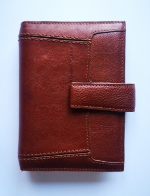 Piquadro Agenda Leather Planner Organizer Cover Light Brown color Small Italy-image