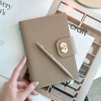 160 Pages PU Leather Journal Notebook Lined Paper Writing Diary Gift Planner-image