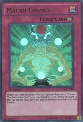Yugioh! MP Macro Cosmos - LCGX-EN218 - Ultra Rare - 1st Edition Moderately Playe-image