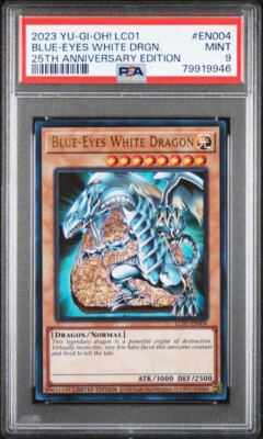 PSA 9 2023 YU-GI-Oh 25th Anniversary Blue-Eyes White Dragon Quarter Century Rare-image