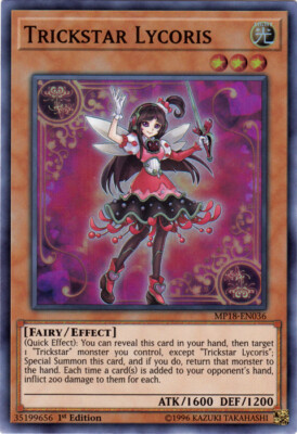 Yugioh! MP Trickstar Lycoris - MP18-EN036 - Super Rare - 1st Edition Moderately -image