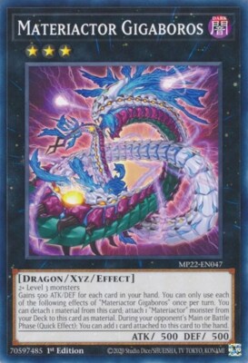 1x Materiactor Gigaboros - 1st Ed NM Eng YuGiOh - 2022 Mega Tin - Pharoah's Gods-image